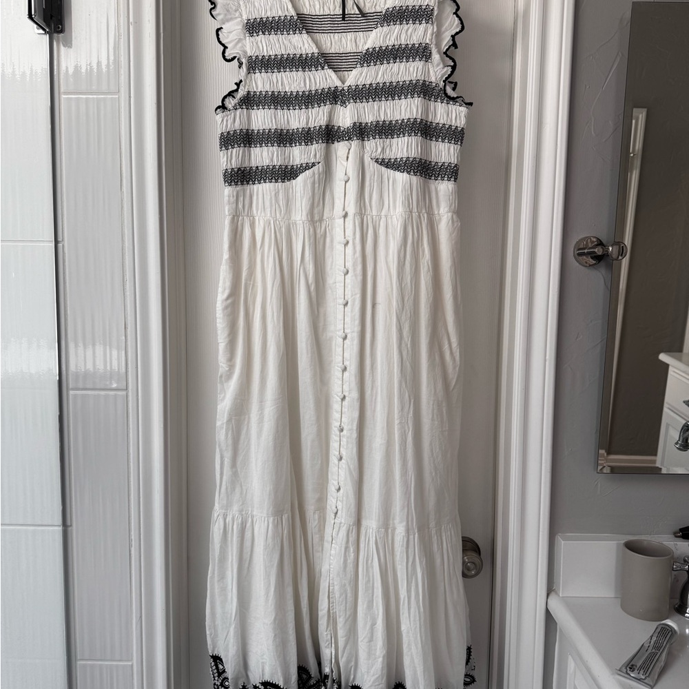 Anthropologie Peregrine Midi Dress Embroidered 2025